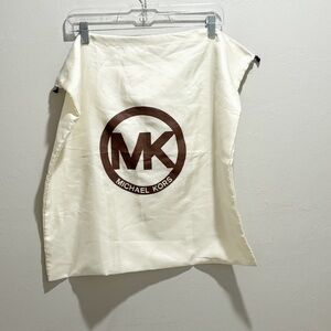 MICHAEL KORS Women’s Ivory Brown Logo Bag Purse Storage Dust Bag 15” X 15”